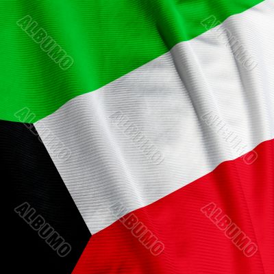 Kuwaiti Flag Closeup