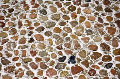 Cobblestone pavement