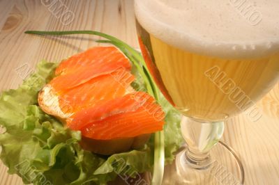 Fish Sandwich And Beer