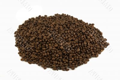 Isolated coffee beans