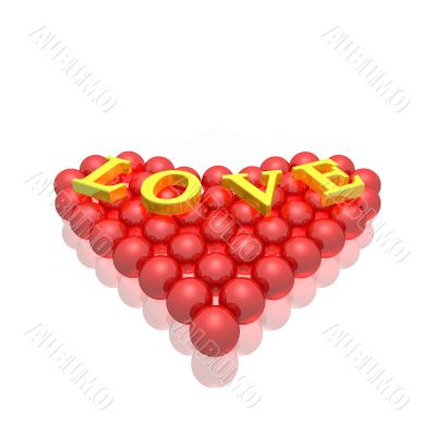Heart made of balls