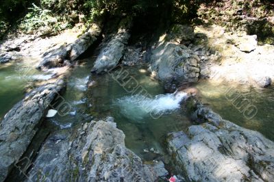 small mountain waterfalls