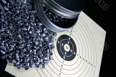 Pellets and target