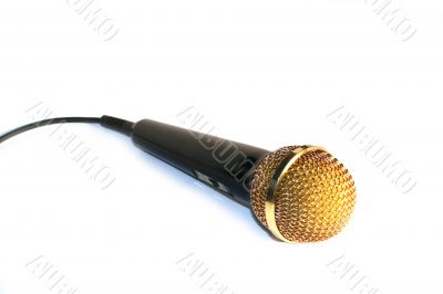 golden microphone