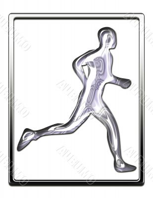 Silver Running Man Design