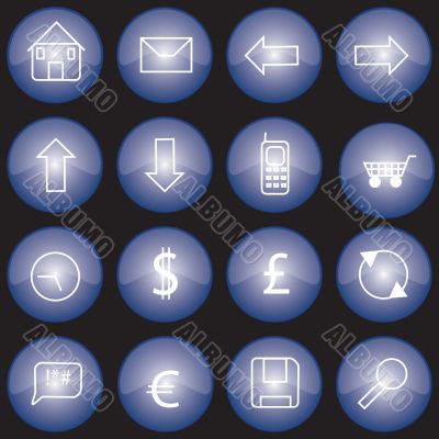 Web buttons blue