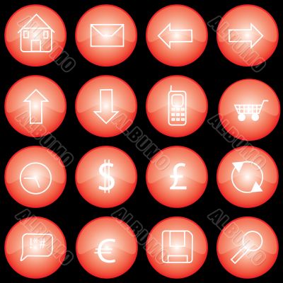 Web buttons red