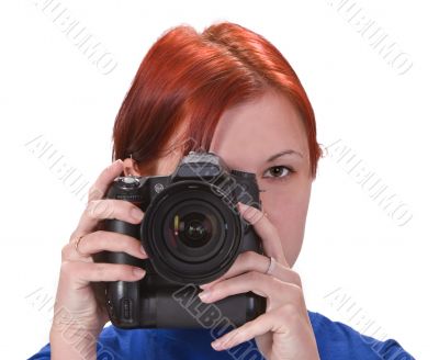 Teen girl photographer