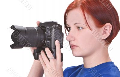 Teen girl photographer