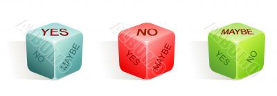 yes - no - maybe / vector illustration