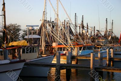 Trawlers At Sunset