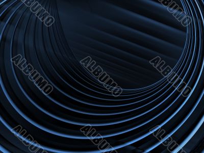 Curving Blue Bands Abstract Background
