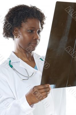 Woman doctor whit radiography