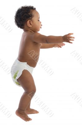 Girl learning to walk