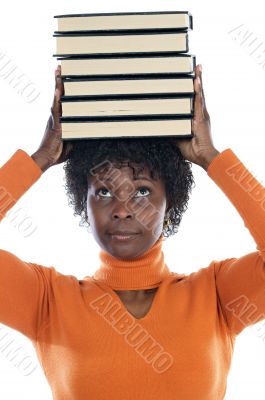 Woman with books