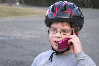 Boy Talking on a Cell Phone