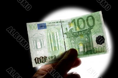 watermark 100 euro