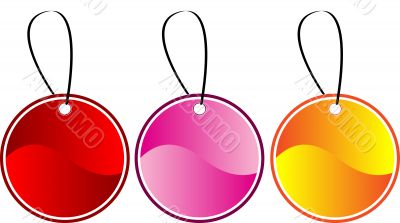 Colored gift tags