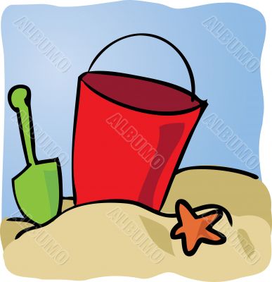 Seaside beachbucket