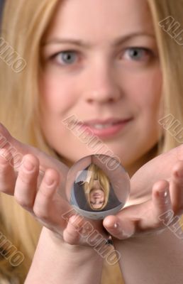 reflection of woman