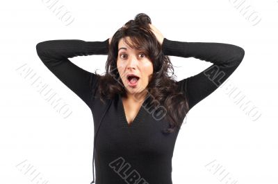Angered young woman