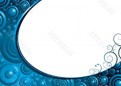 blue bubble floral