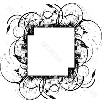 ink splat floral cross