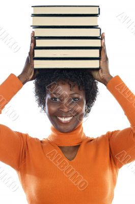 Woman with books