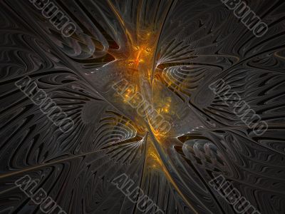Gray Gold Blends Abstract Background