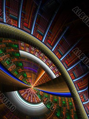 Skewed in the Round Abstract Background