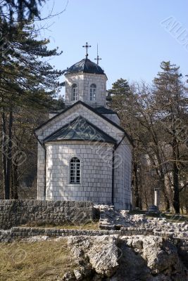 small orthodox church with a cupola