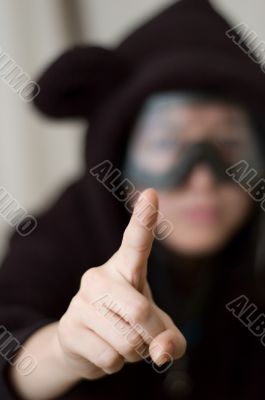 Strange person in glasses