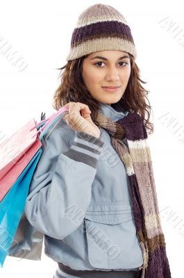 Girl with shopping bags