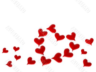 Red hearts