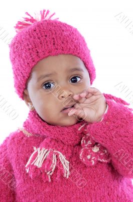 Baby with his finger in the mouth
