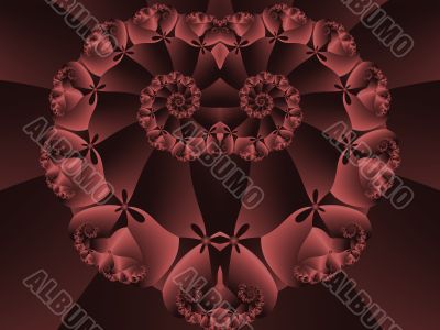 Layered Spiraling Heart Abstract Background