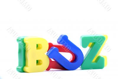 Close-up of letters. Great details !