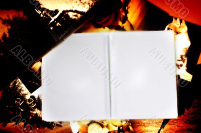 Photo Album with copy space