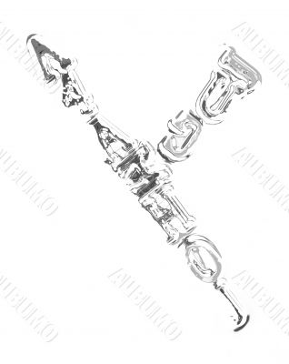 You can write messages with this letters series