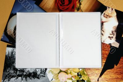 Photo Album with copy space