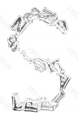 You can write messages with this letters series