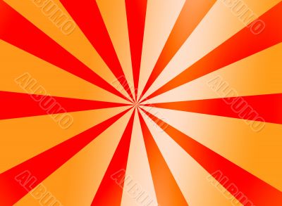 Orange sunburst background