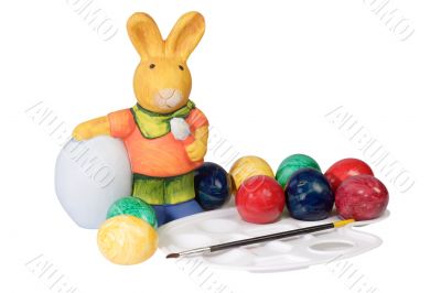 Painting easter eggs
