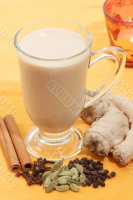 Indian tea with spices