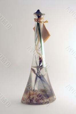 Bottle with shells