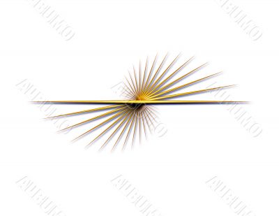 Yellow Line Swirl with Purple Shadow