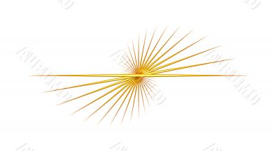 Yellow Line Abstract Twirl on White