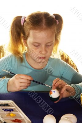 painting easter eggs