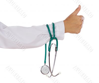 stethoscope in hand