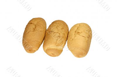 three small loaf of bread